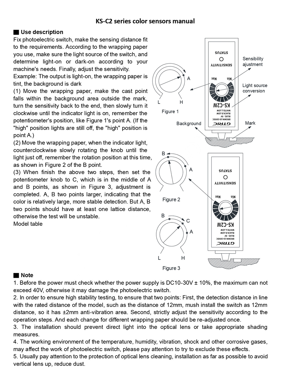 Фотоэлектрический датчик Марки Image
